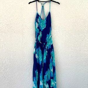 BISOU BISOU MAXI DRESS WITH PLEATS AND BELT size 8